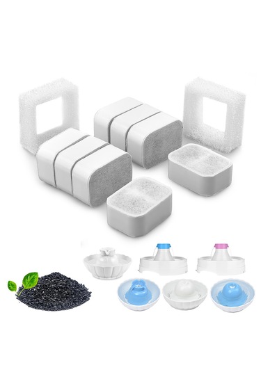 Ecronicword 8'lı Paket Evcil Hayvan Su Dağıtıcı Filtre Kartuşları F13