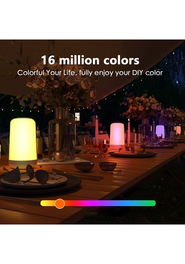 Qingmipy Bt Akıllı Gece Lambası: 7 Renk, Müzikle Senkron, 24 Sahne Modu, Mobil Uygulama Kontrolü Beyaz
