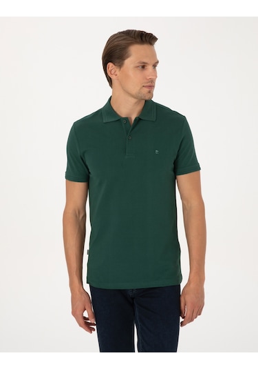 Pierre Cardin Erkek Koyu Yeşil Tişört Basic 50325323-vr079 Koyu Yeşil