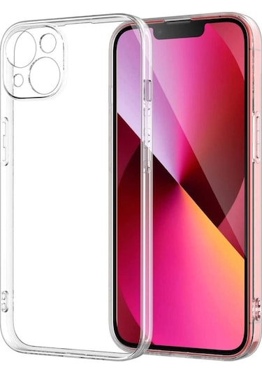Apple Uyumlu  iPhone 13 Mini Seffaf Silikon Kamera Korumali 3D Tipali 551341642