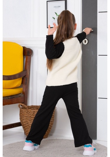 Bayramlık 3 Parça Yelekli Alt Üst Takım Siyah