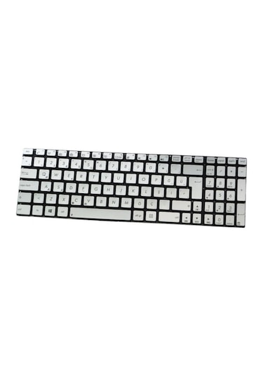 Asus X543ma-dm12358 Uyumlu Notebook Klavyesi, Laptop Tuş Takımı Silver, Gri Tr