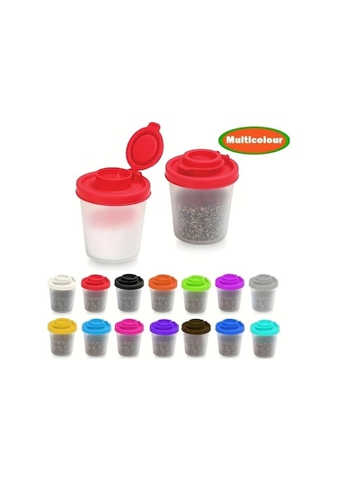 Trendooze 6lu Hava Geçirmez Portakal Tuz Karabiberlik Kamp Piknik Turuncu Turuncu