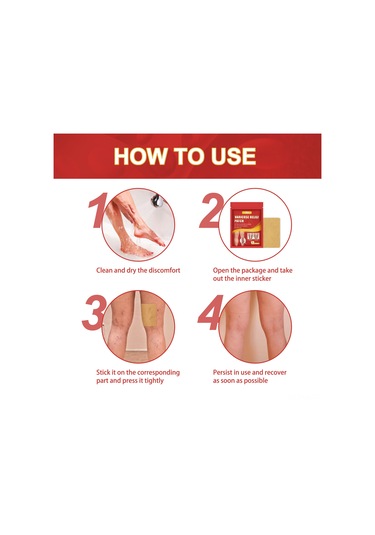 Vkemall Jaysuing Varis Rahatlatıcı Bant - Bacak Ağrısı Ve Şişlik İçin 12'li Paket