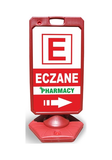 Eczane Pharmacy  Reklam ve Yönlendirme Uyari Dubasi A Tabela Kırm