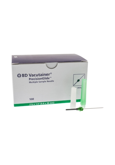 Bd Vacutainer Kan Alma İğne Ucu Yeşil 21G*1.5 (0.8*38 Mm) 100 Lü
