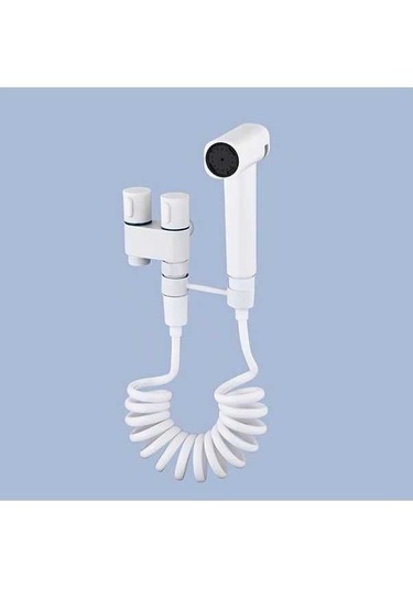 Fastbuy Dream011 Beyaz Giriş Çıkışlı Çift Fonksiyonlu Yüksek Basınçlı Püskürtme Tabancası Seti Banyo Çamaşır Kiti Beyaz