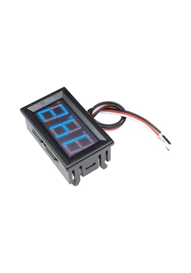 0.56 İnç Dc 0-100v Dijital Voltmetre Panel Tipi Mavi Renk 3 Telli