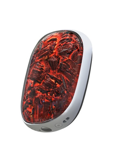 X6 10000mah Güç Bankası 3 Vitesli Sıcaklık Kömür Ateşi Tasarım Kış Elektrikli El Isıtıcı - Beyaz