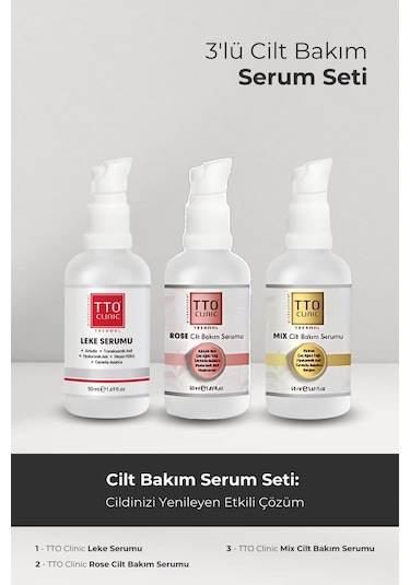Tto Clinic Cilt Bakım Serum Seti 3 x 50 ML