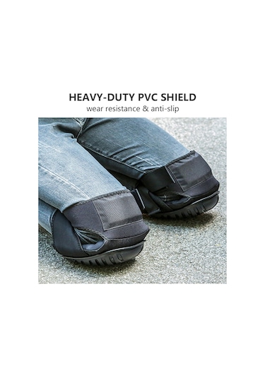 Samdoo Profesyonel Dizlik - Kaymaz Pvc Diz Pedi, İnşaat Ve Bahçe İşleri İçin Siyah