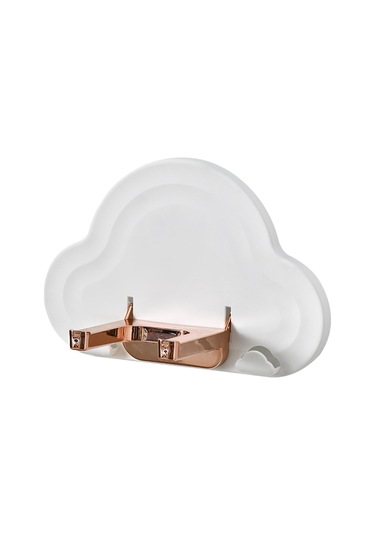 Homyl Duvar Saç Kurutma Makinesi Tutucu Depolama Standı Beyaz Beyaz