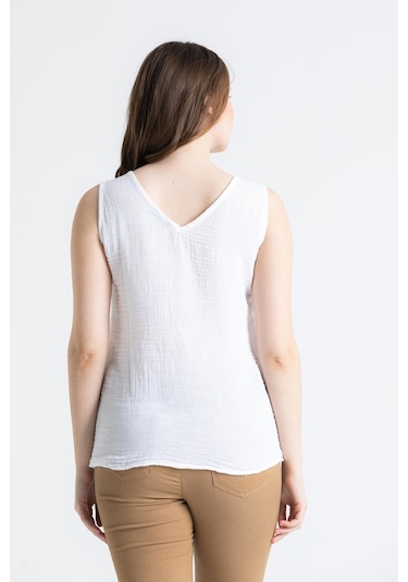 Kolsuz Müslin Melis Bluz Beyaz Byz-beyaz Beyaz