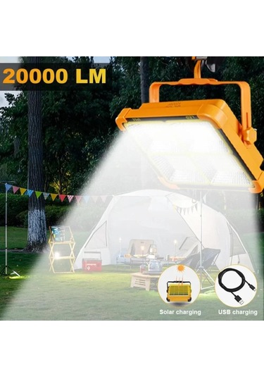 Ultra Parlak Led Solar Projektör Usb Şarj Edilebilir Kamp Feneri Su Geçirmez Dış Mekan Taşınabilir Arama Işığı Spot Işık Projektör Diğer