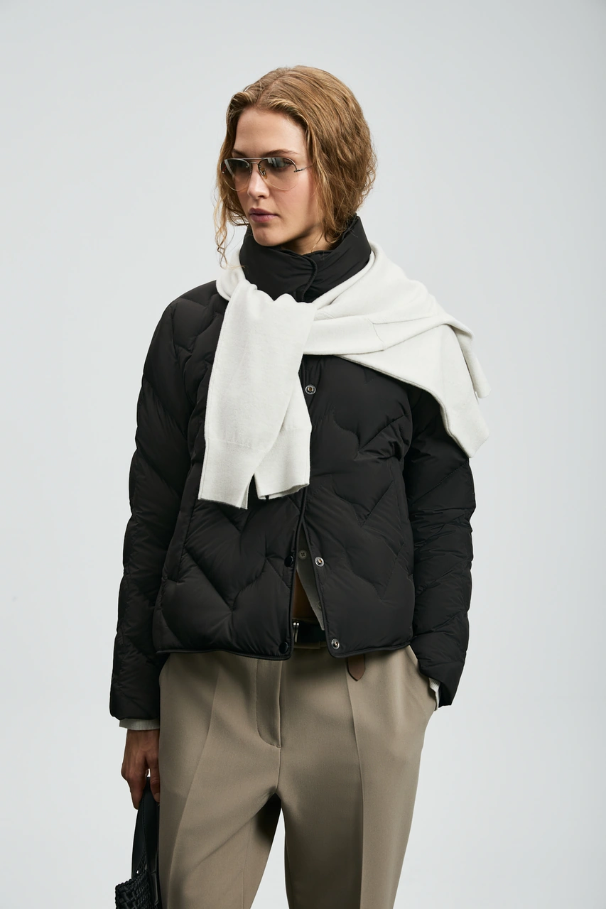 Lufian Desert Kaz Tüyü Kadın Mont Siyah Siyah 122120043100100 Siyah