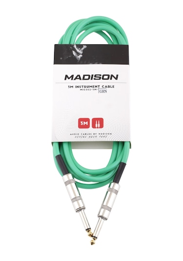 Madison Gitar Kablosu 3 Metre - Yeşil