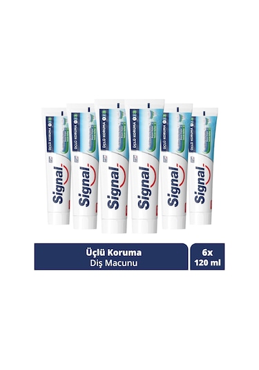 Signal Nane Ferahlığı Çürüklere Karşı Üçlü Koruma Diş Macunu 6 x 120 ML