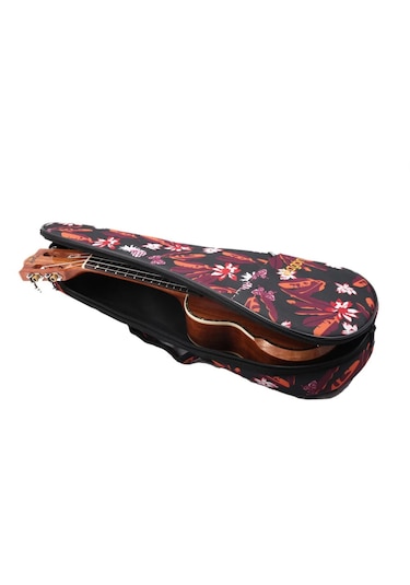 Wagon 03 Serisi Soprano Ukulele Çantası - Siyah Yaprak