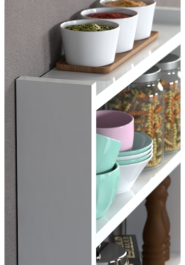 Mutfak Rafı Tezgah Üstü Organizer Beyaz