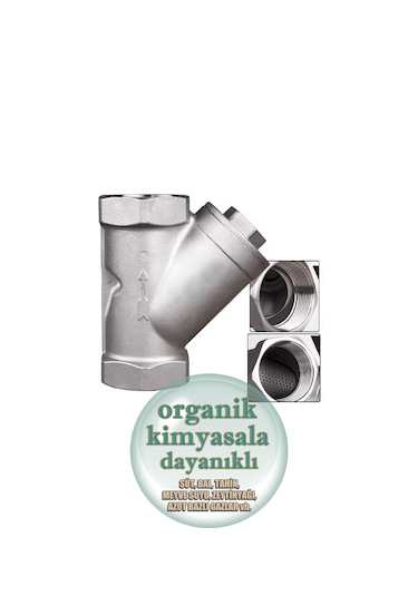 Paslanmaz Çelik Pislik Tutucu Filtre Y Tip 11/4'' 304 Kalite