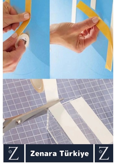 Uzun Ömürlü Ultra Güçlü Kolay Uygulanır İz Bırakmaz Çift Taraflı Köpük Bant 18 Mm X 2 Metre 10 Adet