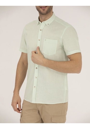 Pierre Cardin Erkek Yeşil Gömlek Kısa Kollu 50268184-vr054 Pierre Cardin Erkek Yeşil Gömlek Kısa Kollu 50268184-vr054