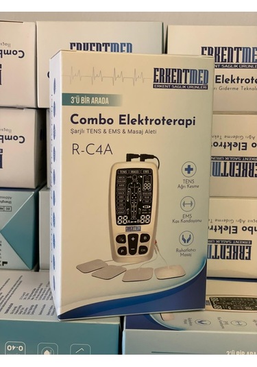 Roovjoy Şarj Edilebilir Tens Ems Masaj Cihazı 4 Pedli