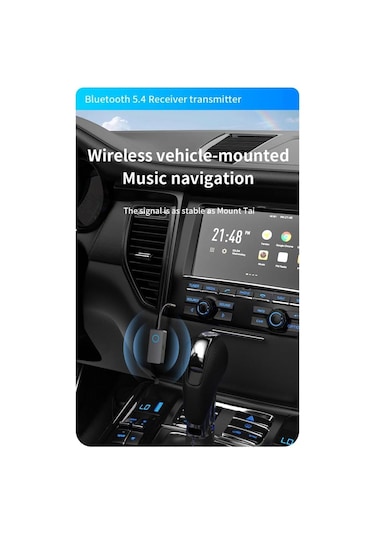 M30 Kablosuz Ses Adaptörü Bluetooth 5.4, Aux 3.5mm, 2 Si 1 Arada Transmitter, Araç & Ev Hoparlör Uyumlu