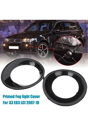 Dinosaurs Adet Lamba Başlığı Astarlı Siyah Sis Işık Lambası Trim Sürüş Aydınlatma Koruması-bmw X3 E83 Lcı 2007-2010