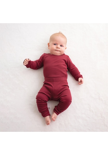 Owli Modal Bebek Takım Bordo 001