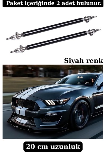 Universal Ön Lip Tutucu Karlık Yay Amortisör Siyah 20 Cm 2 Adet