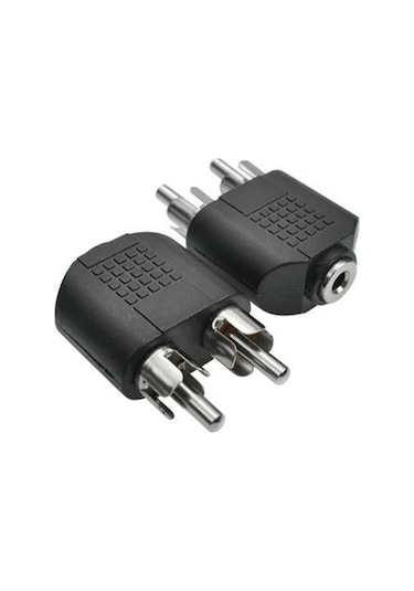 3.5 Mm Stereo Dişi / 2 Rca Erkek Çevirici