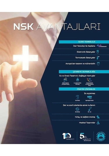 Nsk Basics 5 Fonksiyonlu Mafsallı Banyo El Duş Sistemi N2821302 Krom