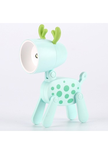 Yystore Gece Lambası Mini Masa Lambası Ktx-6492 Karikatür Evcil Hayvan Şekli Yeşil