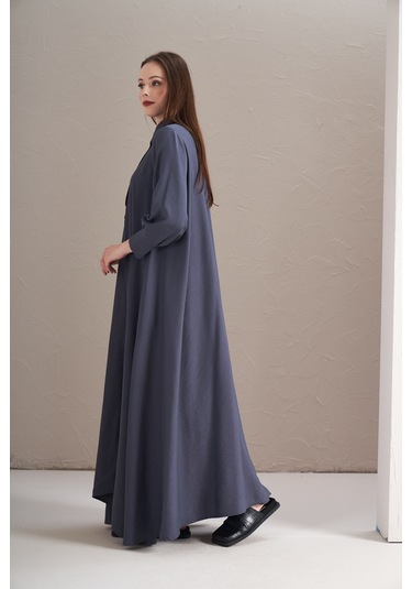 A Pile Ekstra Salaş Modal Elbise İndigo İndigo