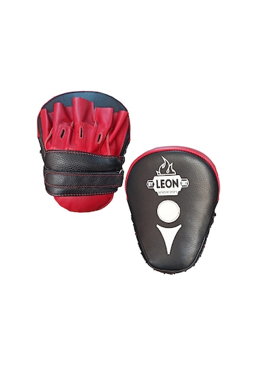 Aksaspor Leon Ultimate Hakiki Deri Boks Ve Kick Boks El Lapası Ellik Kırmı
