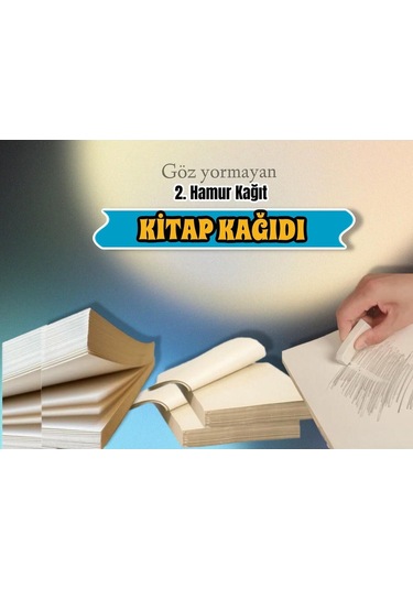 A4 Kitap Kağıdı 2. Hamur Kağıt Göz Yormayan Kağıt 55 Gram 50 Adet