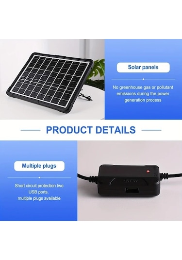 Besthome1 20w Güneş Şarj Paneli 7 Usb Portlu Taşınabilir Power Bank Dream011 Newaonasen Sku6177