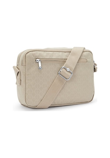 Kıplıng Abanu M Orta Boy Omuz Çantası Bej Sıgn Beıge Emb Bej
