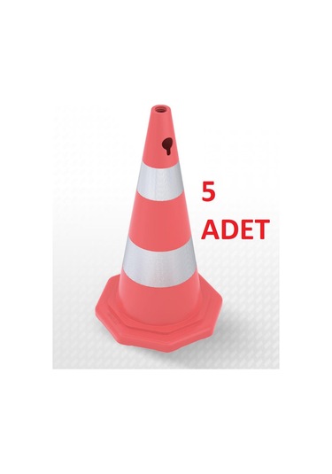 Çift Reflektifli Trafik Konisi 500mm Ecolıght 5 Adet
