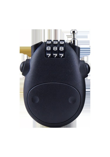 Geeksen Motosiklet Kask Kilit, Genişletilebilir Çelik Tel, Şifreli Kilit Sistemi, Elektrikli Bisiklet Antifantezi, Çok Amaçlı Kilit Siyah