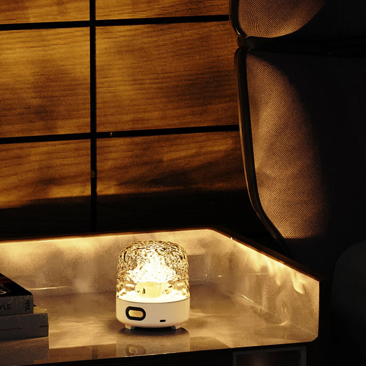 Folinda Led Yatak Odası Ambiyans Lambası - Şarjlı, Dokunmatik, 3 Renk, Solunum Efekti, Parlaklık Ayarlanabilir, Dahili Pil Diğer