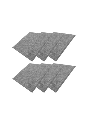 Hfambition 6 Adet Poliester Fiber Isıya Dayanıklı Ses Emici Paneller - Piyano Odası, Stüdyo, Anaokulu İçin Zedelenmeyi Azaltan Duvar Panelleri Gri Gri