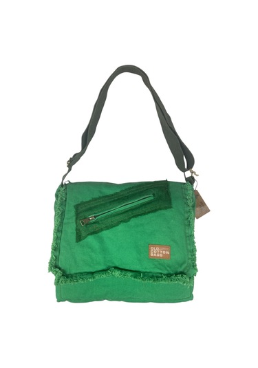 Vintage Salaş Orta Boy Unisex Günlük Çapraz Postacı Tablet Çantası M 32 Cm X 27 Cm Yeşil