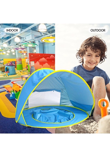Geeksen Çocuklar İçin Güneşten Koruyucu Havuz Çadırı - Taşınabilir Ve Pratik Outdoor Çözüm Çok Renkli