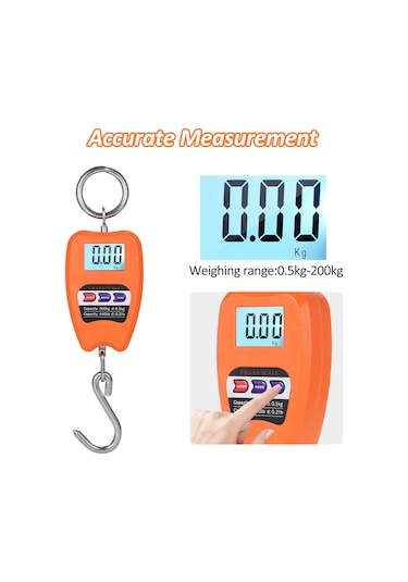 Doğru Sensörler İle 440lb Dijital Asılı Terazi El Tipi 200kg Mini Vinç Kantarı Çiftlik Avcılık Balıkçılık İçin Kancalar İle Açık Çiftlik Büyük Bagaj