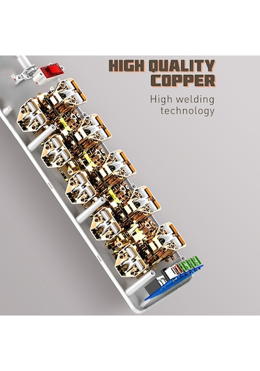 Ldnıo Sc10610 30w 10+6 Bağlantı Noktalı Çok Fonksiyonlu Seyahat Ev Ofis Hızlı Şarj Soketi, Spec: Ab Fiş