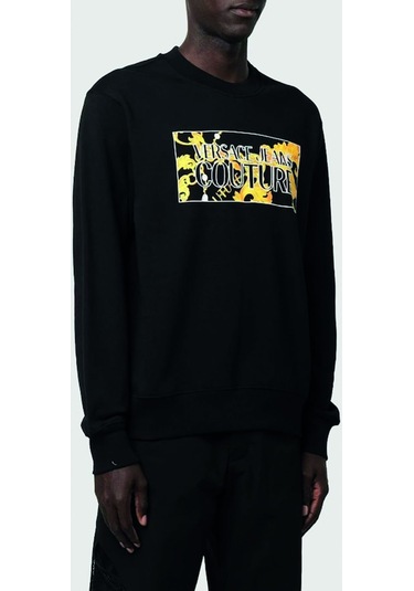 Versace Baskılı Sweat Siyah