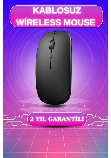 Kablosuz Mouse Şarjlı Bluetooth Wireless Çift Modlu Sessiz