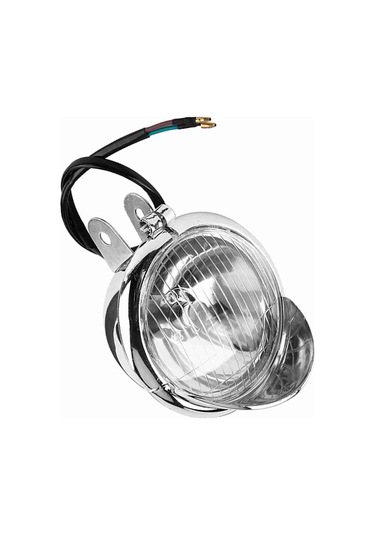 Geeroyoo Motosiklet İçin Retro Stile Adaptörlü Yardımcı Fener - 12v Dc, Dayanıklı Çelik Tabanlı, Kolay Kurulum, Yol Görüşünü Artırır